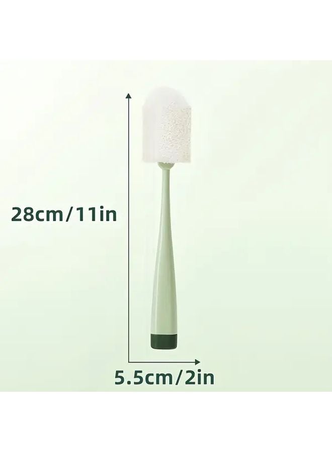 Green Long Handle Scrub Brush for Cups Bottles and Kitchen Cleaning - Image 5